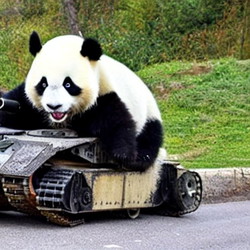 HBAR NFT Collection Tank Panda with a Gun