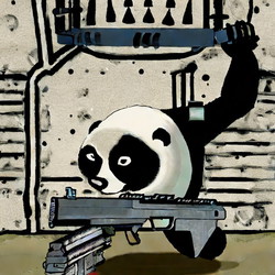 HBAR NFT Collection Bropanda with a Gun