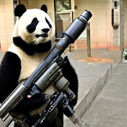 HBAR NFT Collection Bazooka Panda with a Gun