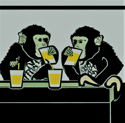 HBAR NFT Collection Apes drinking Leemonade